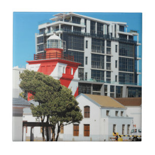 Cape Town Cityscape Lighthouse Tile
