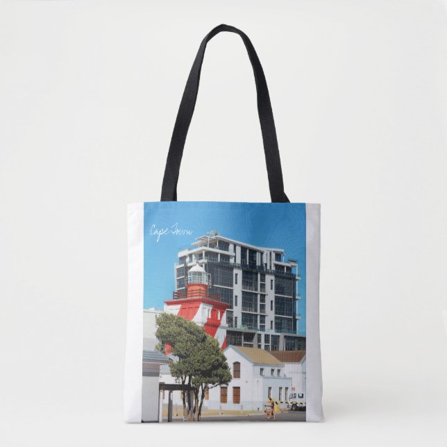Cape Town Cityscape Lighthouse Tote Bag (Front)