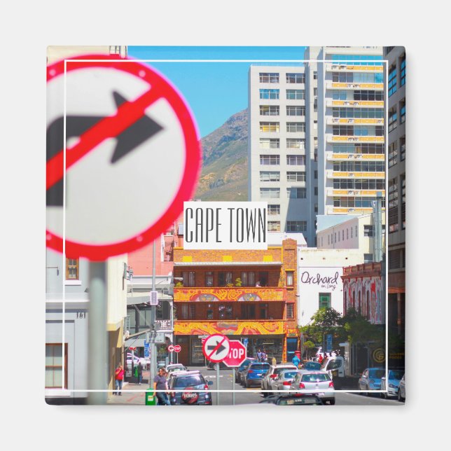 Cape Town Cityscape Street South Africa Magnet (Front)