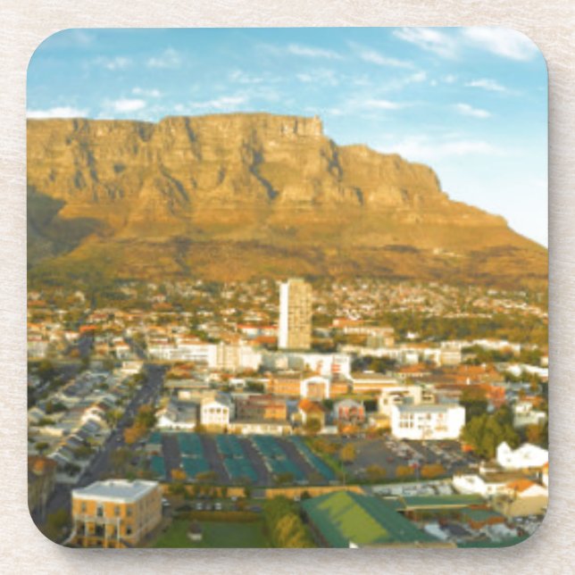 Cape Town Cityscape With Table Mountain Coaster (Front)