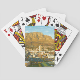 Cape Town Cityscape With Table Mountain Playing Cards