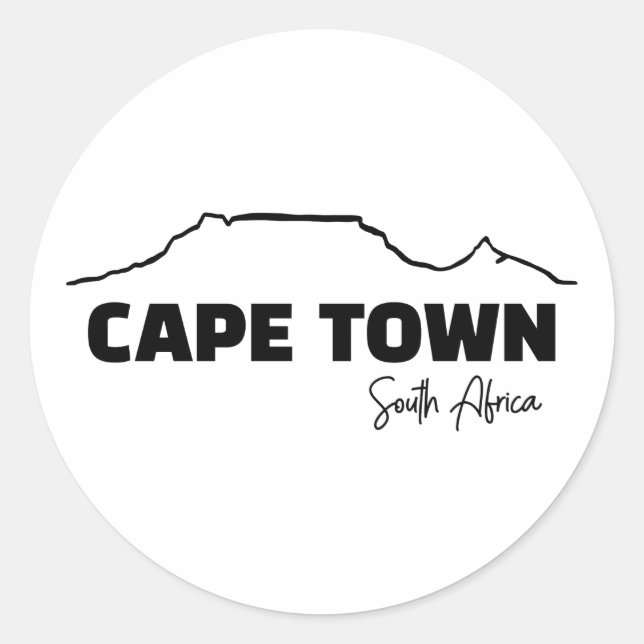 Cape Town Classic Round Sticker (Front)