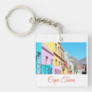 Cape Town Colourful Houses Bo Kaap Street Key Ring