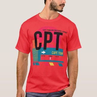 Cape Town CPT Airport Code Baggage Tag T-Shirt