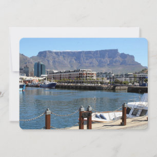 Cape Town Harbour and Table Mountain Invitation