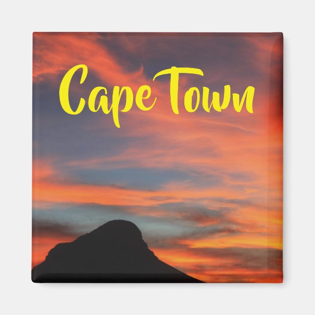 Cape Town Lion's Head Sunset View Magnet (Front)