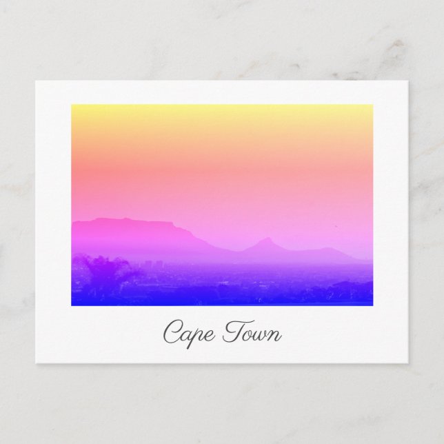 Cape Town Lion's Head Sunset View Postcard (Front)