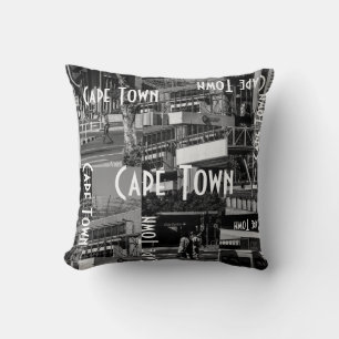 Cape Town Monochrome Cityscape Architecture Cushion