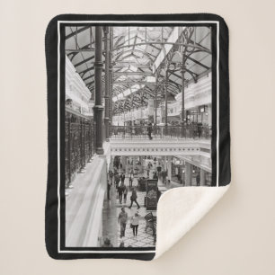 Cape Town Monochrome Cityscape Canal Walk Sherpa Blanket