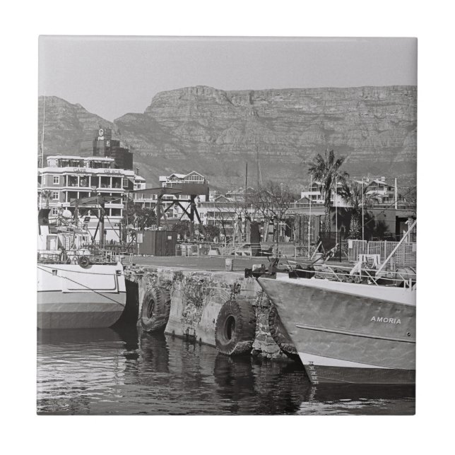 Cape Town Monochrome V&A Waterfront Tile (Front)