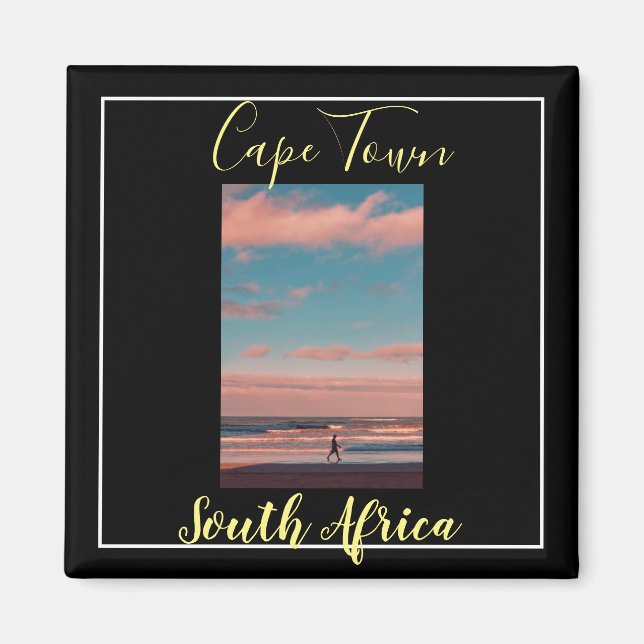 Cape Town Ocean Sunset View Magnet (Front)