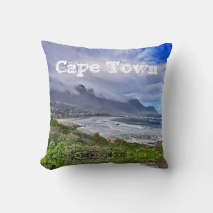 Cape Town SA Table Mountain Camps Bay Ocean Cushion