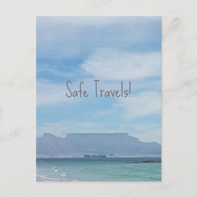 Cape Town Safe Travels  Postcard (Front)