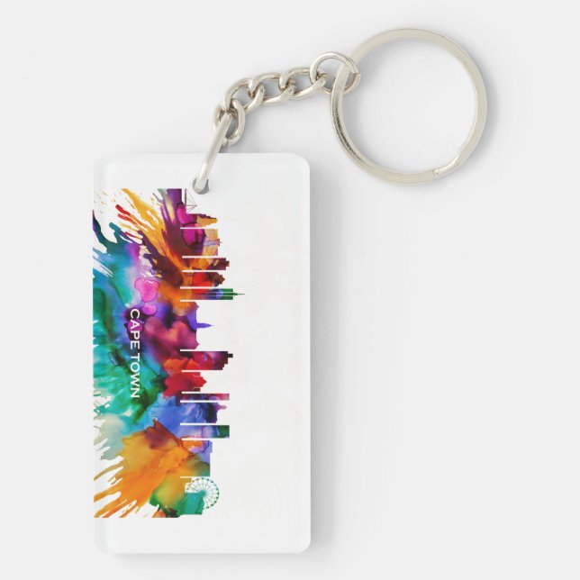Cape Town Skyline Key Ring (Back)