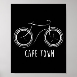 Cape Town South Africa Cute Vintage Retro Bike  Poster