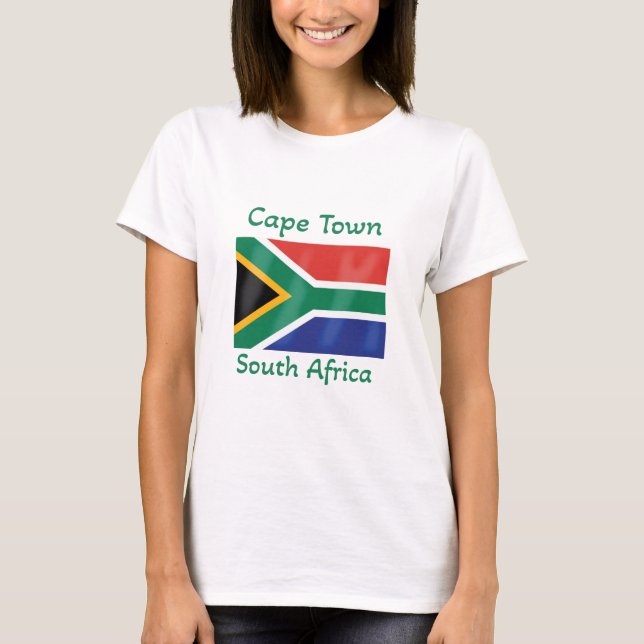Cape Town South Africa Flag T-Shirt (Front)