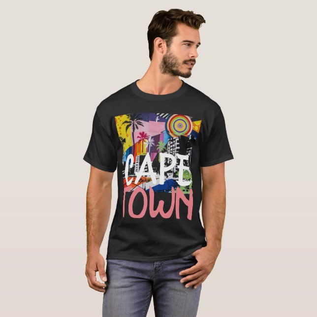 Cape Town South Africa Graffiti Mural Tank, Men's T-Shirt (Front Full)