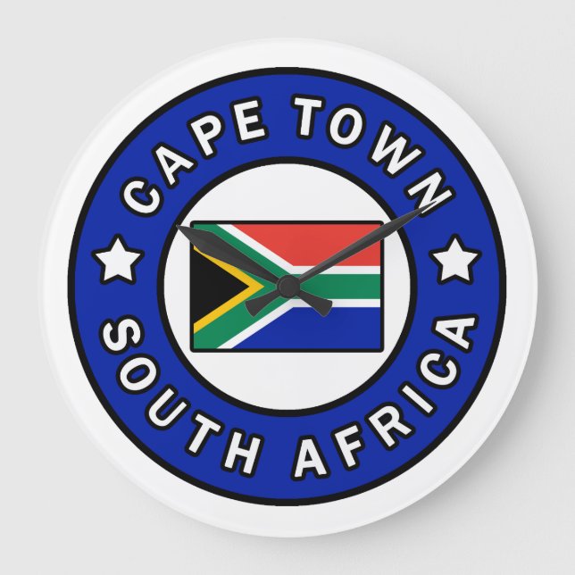 Cape Town South Africa Large Clock (Front)