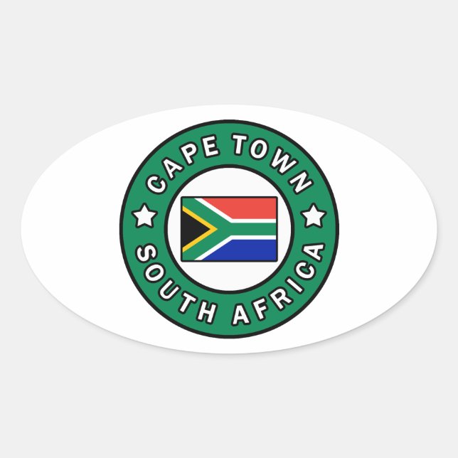 Cape Town South Africa Oval Sticker (Front)