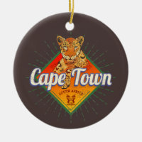 Cape Town South Africa Retro Leopard Vintage Lugga