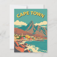 Cape Town, South Africa Retro Vintage Travel