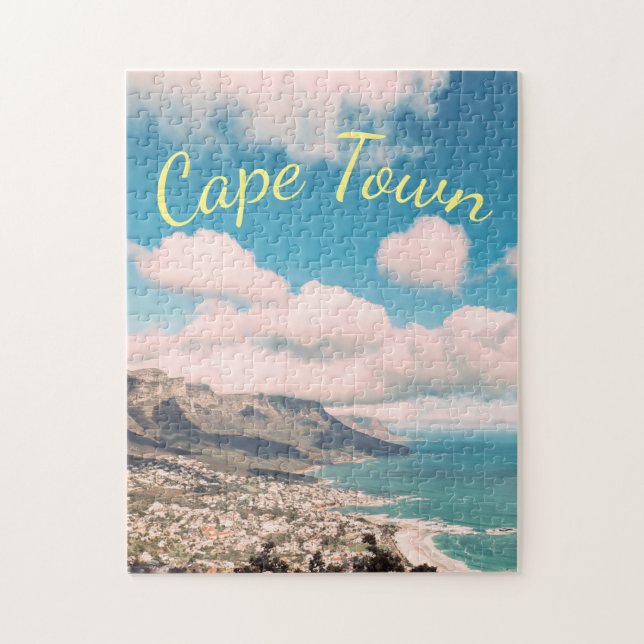 Cape Town South Africa Table Mountain Ocean Jigsaw Puzzle (Vertical)