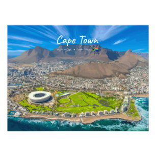 Cape Town, South Africa - Table Mountain View Photo Print