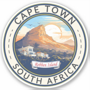 Cape Town South Africa Travel Art Badge