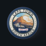 Cape Town South Africa Travel Art Badge<br><div class="desc">Cape Town retro vector travel design. Cape Town is a port city on South Africa’s southwest coast,  on a peninsula beneath the imposing Table Mountain.</div>