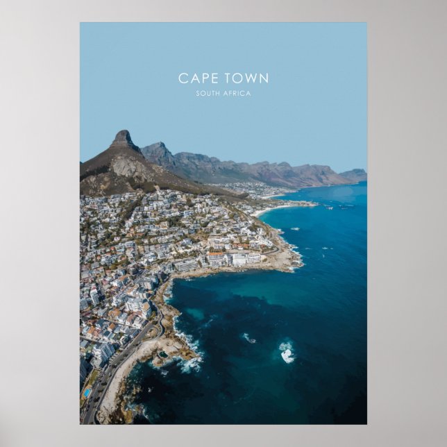 Cape Town, South Africa Travel Artwork Poster (Front)