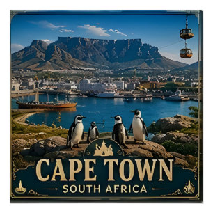 🧲 Cape Town South Africa Travel Memory To Keep 🧲 Poster