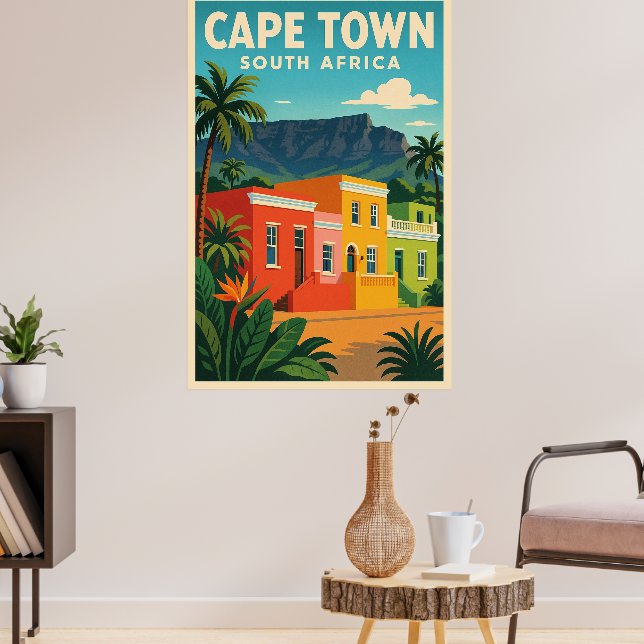 Cape Town, South Africa travel poster, Poster (Living Room 3)