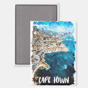 Cape Town South Africa Vintage Travel Magnet