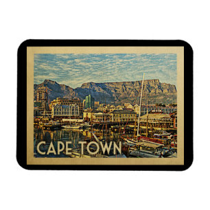 Cape Town South Africa Vintage Travel Magnet