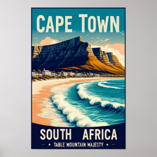 Cape Town - South Africa Vintage Travel Poster