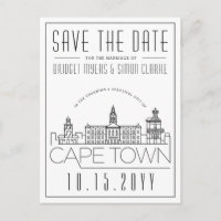 Cape Town | Stylised Skyline Save the Date