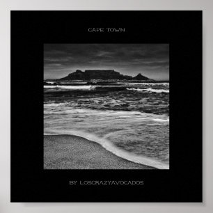 Cape Town Table Mountain Beach Ocean Poster