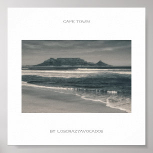 Cape Town Table Mountain Beach Ocean Poster