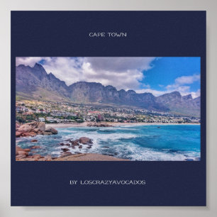 Cape Town Table Mountain Beach Ocean View Poster
