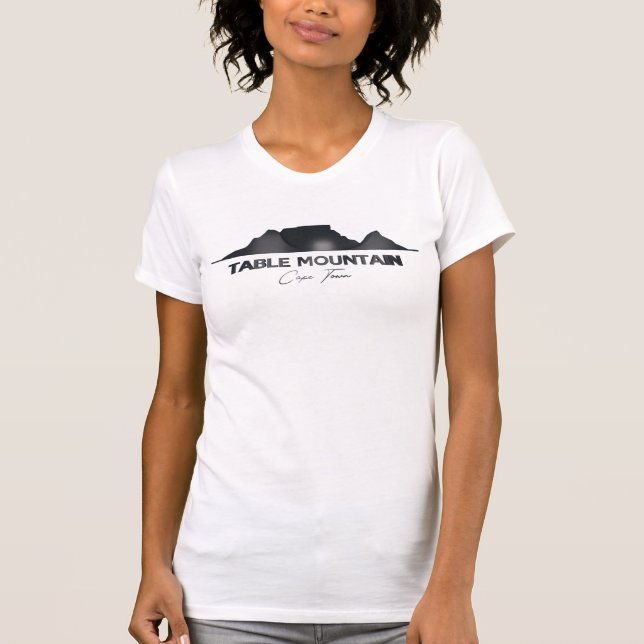 Cape Town - Table Mountain - Black Logo T-Shirt (Front)