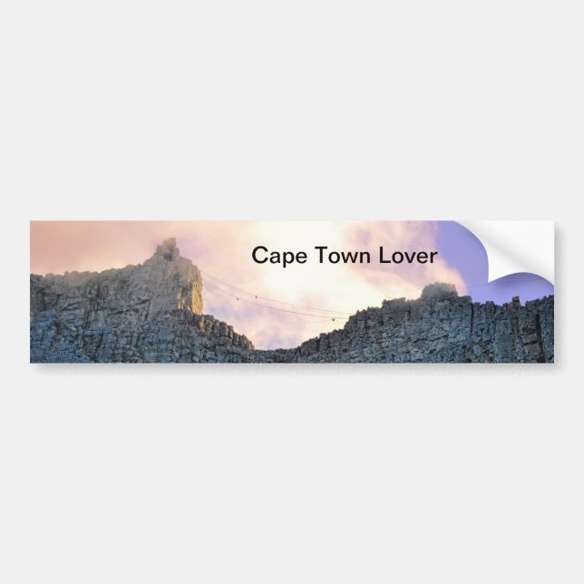 Cape Town Table Mountain Bumper Sticker (Front)