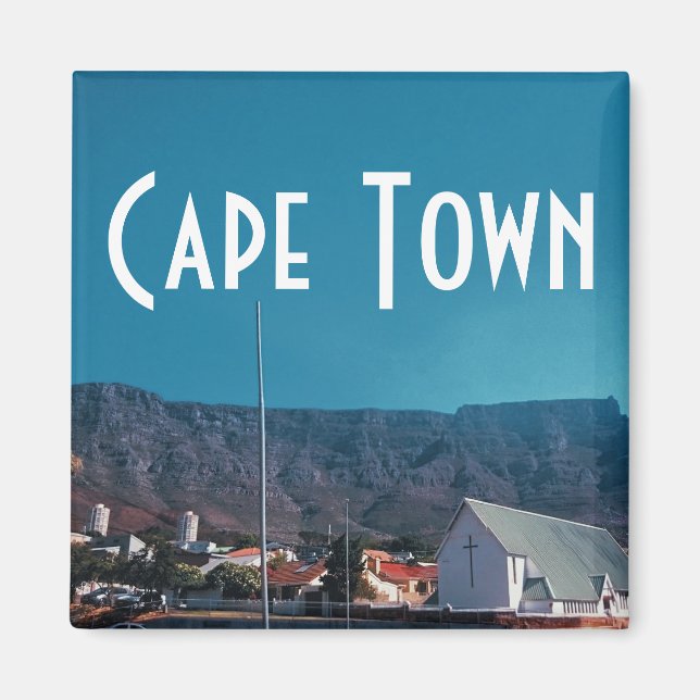 Cape Town Table Mountain Cityscape Magnet (Front)
