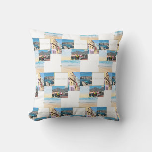 Cape Town Table Mountain Collage Pastel Cushion