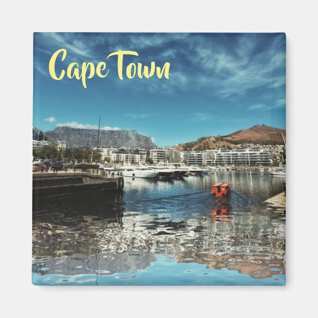 Cape Town Table Mountain Harbour View Magnet (Front)