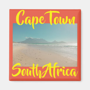 Cape Town Table Mountain Ocean Beach View Magnet