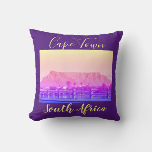 Cape Town Table Mountain South Africa Landscape Cushion