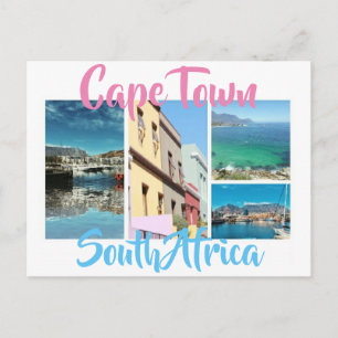 Cape Town Table Mountain Waterfront Bo Kaap Postcard