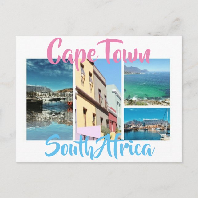 Cape Town Table Mountain Waterfront Bo Kaap Postcard (Front)