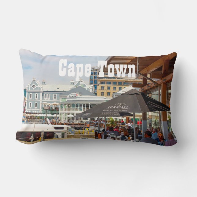 Cape Town Table Mountain Waterfront Cityscape Lumbar Cushion (Front)