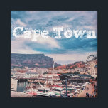 Cape Town Table Mountain Waterfront Cityscape Magnet<br><div class="desc">Stylish Cape Town Table Mountain / Waterfront / Harbor View Fridge Magnet to add to your travel memorabilia collection. A cool gift / present for all who love unique custom design personalized items, positive vibes, holidays, traveling, South Africa, popular destinations, love happy colors, busy prints etc. Explore, travel, country, destination,...</div>
